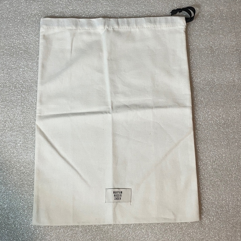 Maryam Nassir Zadeh dust bag measures 12 x 15.5